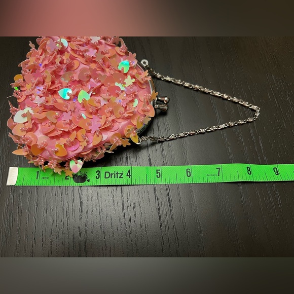 Elegant Pink Small Clutch Purse with chain - Picture 7 of 7